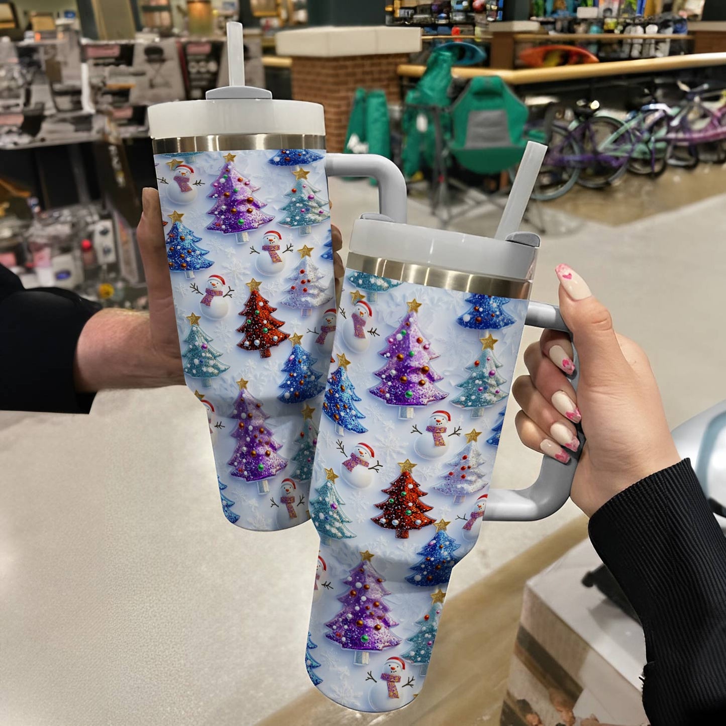 Shineful Glossy Tumbler Colorful Christmas