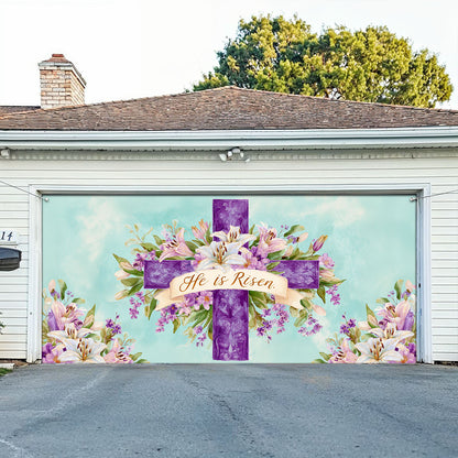 Shineful Garage Door Banner Decoration Catholic Resurrection