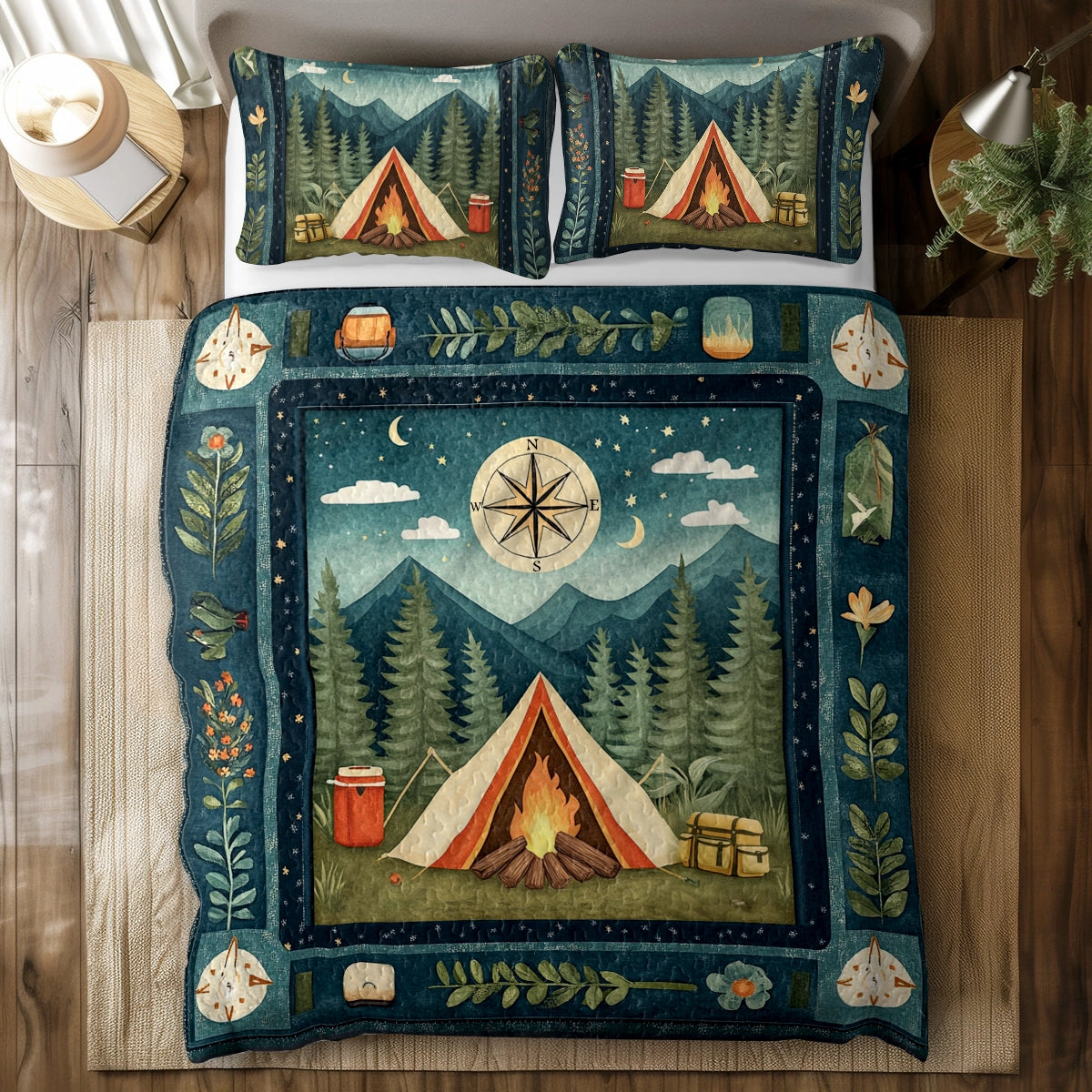 Shineful All Season Quilt 3-Piece Set Campfire Dreams