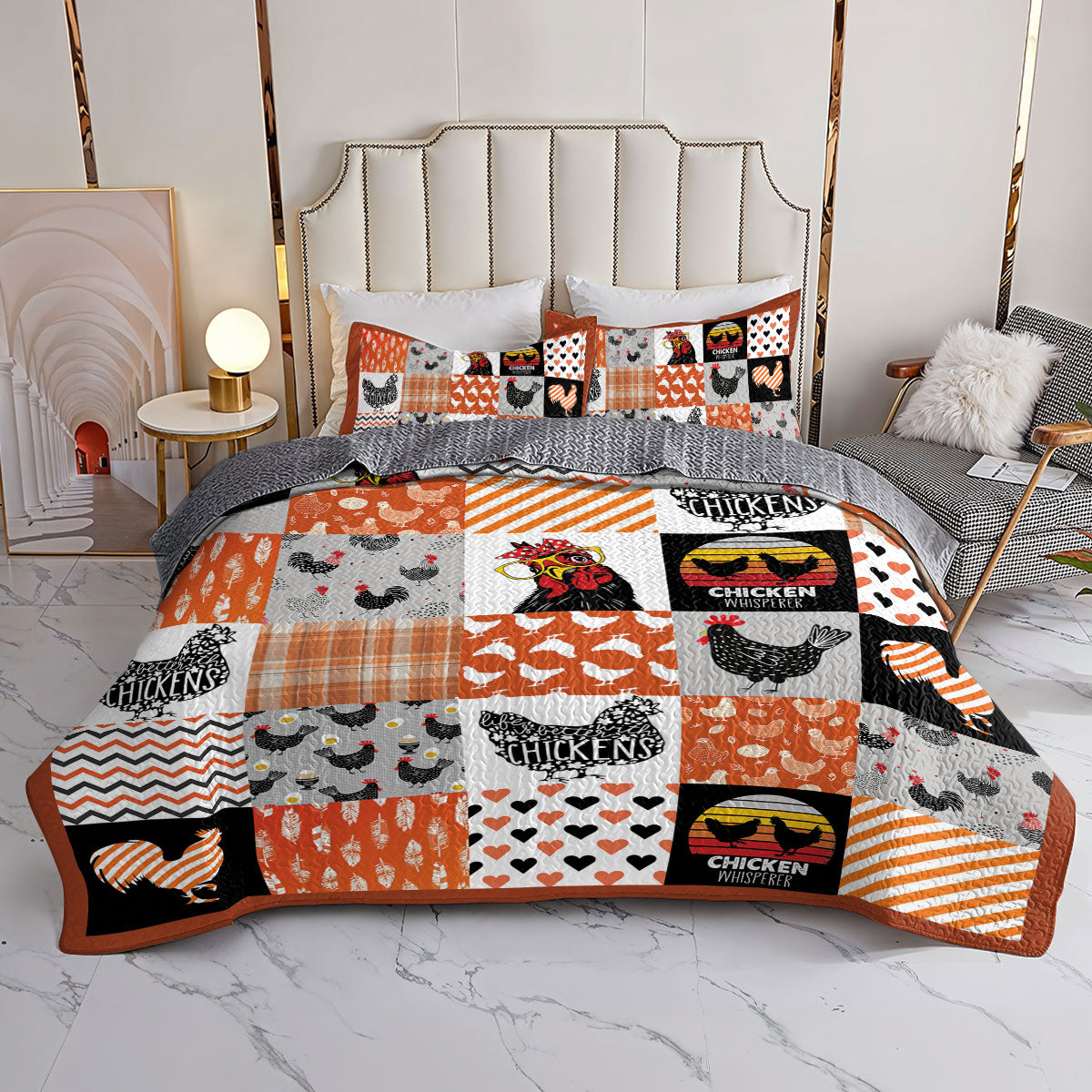 Shineful All Season Quilt 3-Piece Set Chicken Whisperer