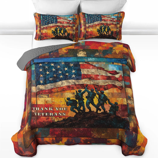 Shineful All Season Quilt 3-Piece Set Freedom’s Glory