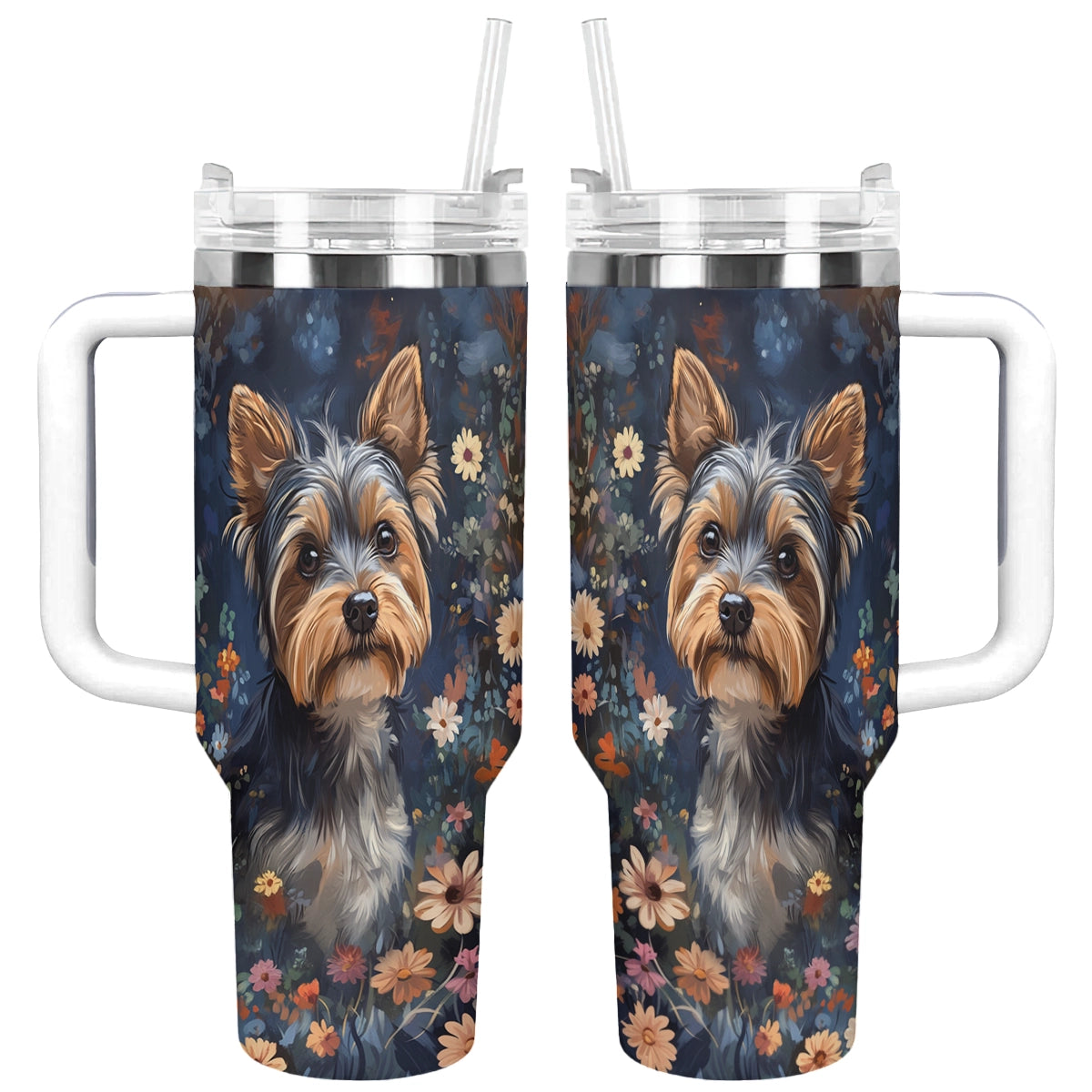 Shineful Tumbler  Enchanted Yorkie Bloom