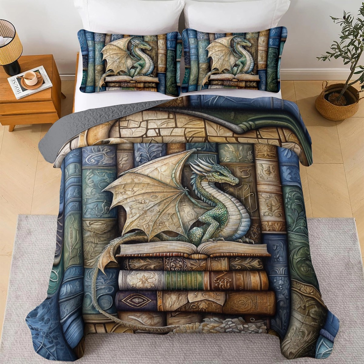 Shineful All Season Quilt 3-Piece Set The Scholar’s Dragon