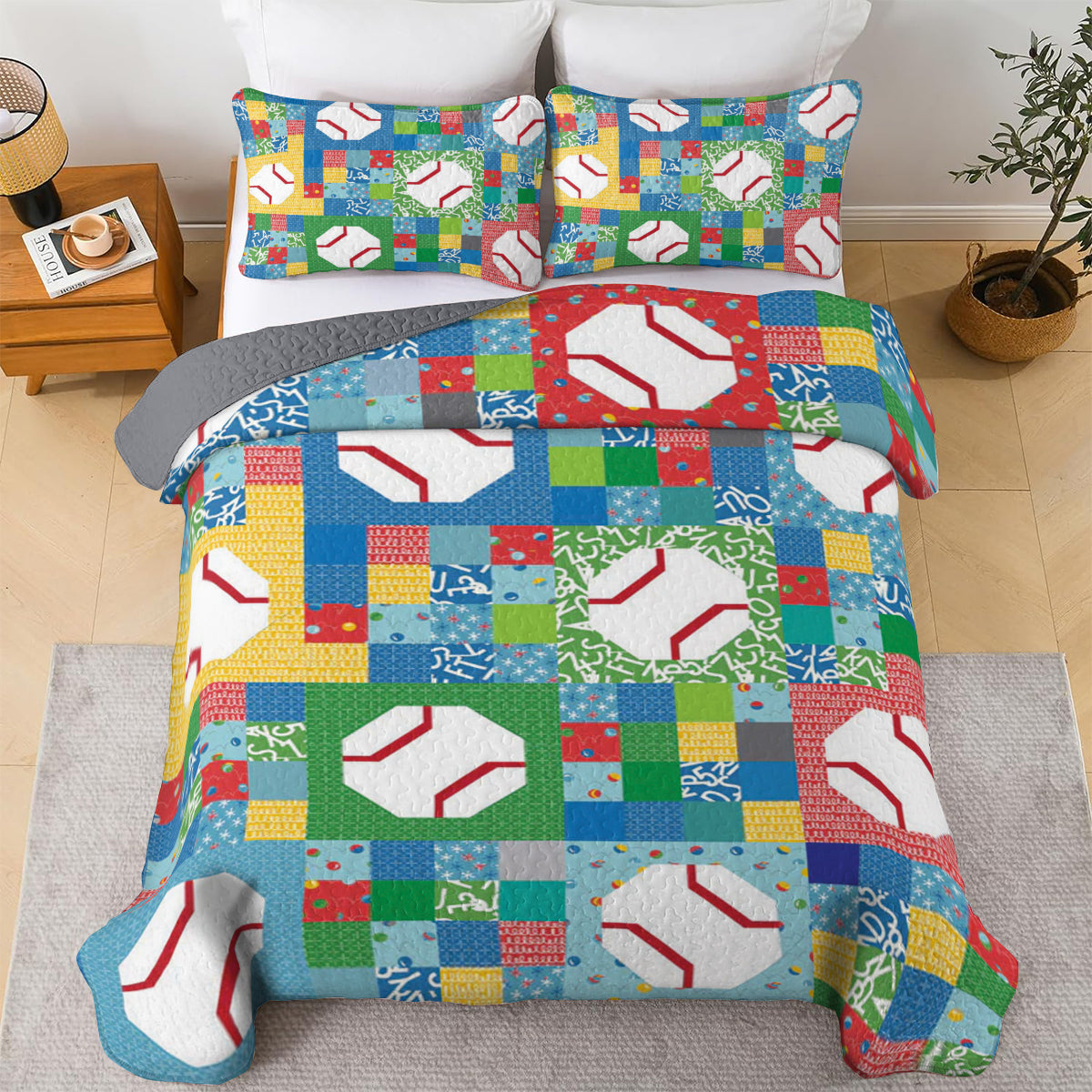 Shineful All Season Quilt 3-Piece Set Playful Pitch