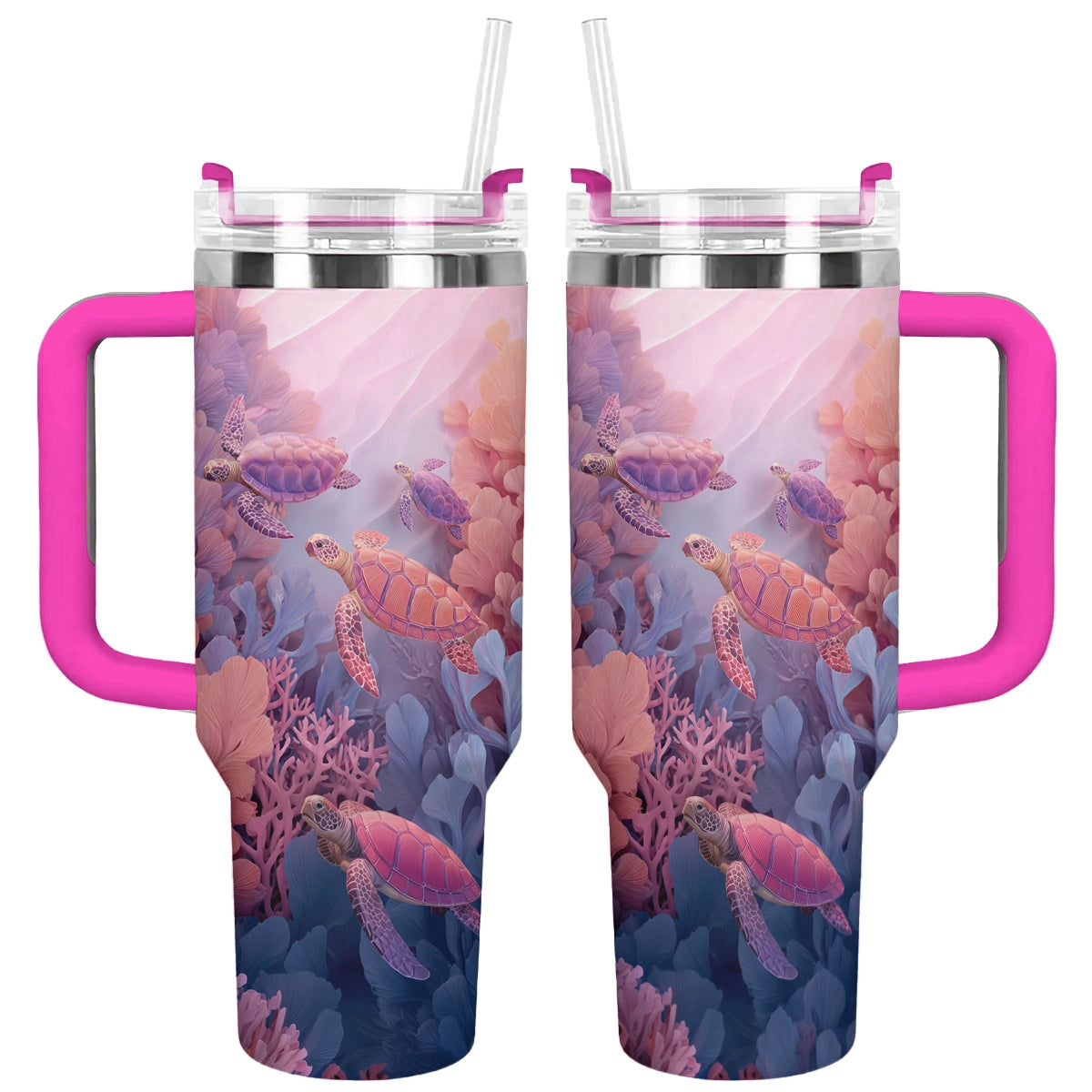 Shineful Tumbler Sea Turtles Coral Drift