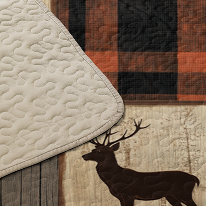 Shineful All Season Quilt 3-Piece Set Rustic Plaid Woodland