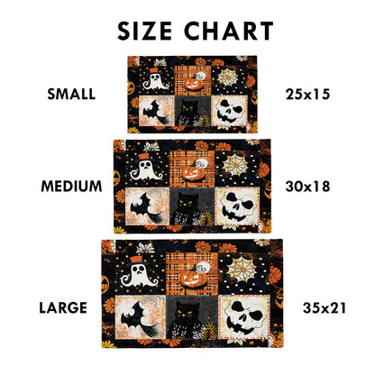 Shineful Spooky Patchwork Ultra-Thin Non Skid Floor Mat, Kitchen Rugs