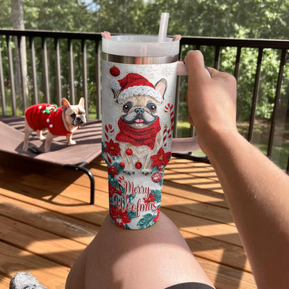 Shineful Tumbler Merry Woofmas Frenchie