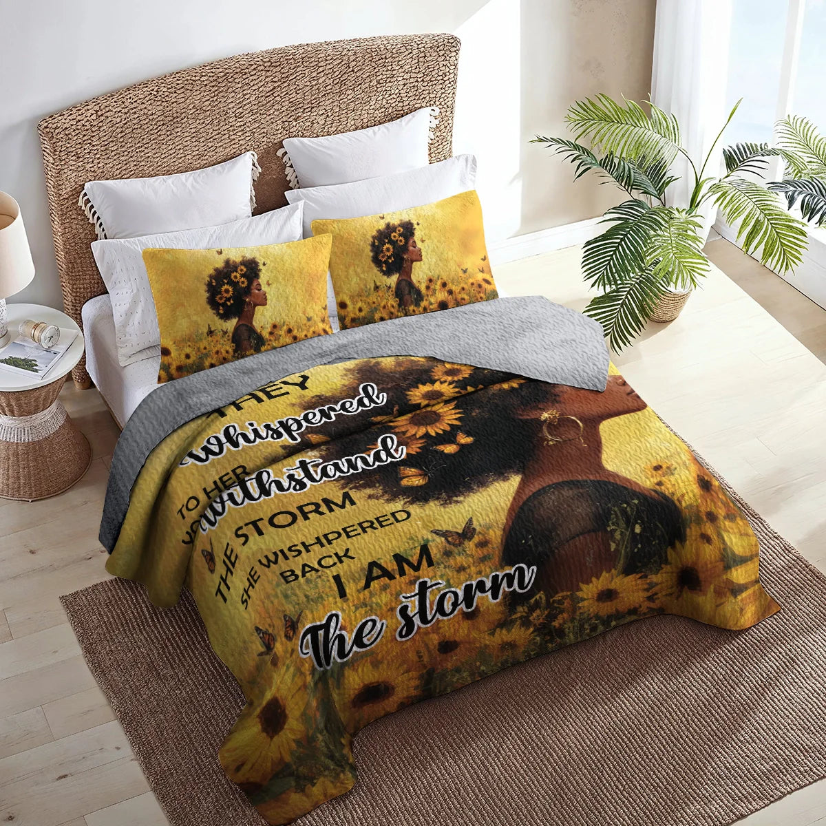 Shineful All Season Quilt 3-Piece Set - Empowered Queen