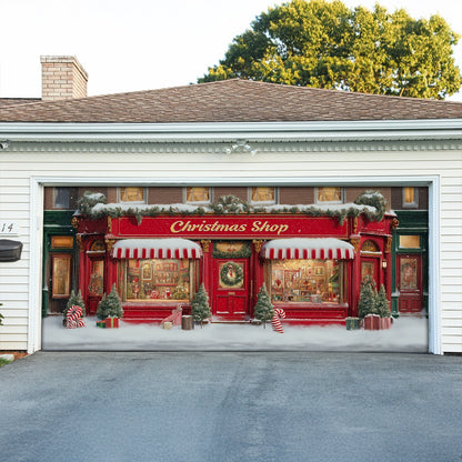 Shineful Garage Door Banner Decoration Christmas Shoppe Wonderland