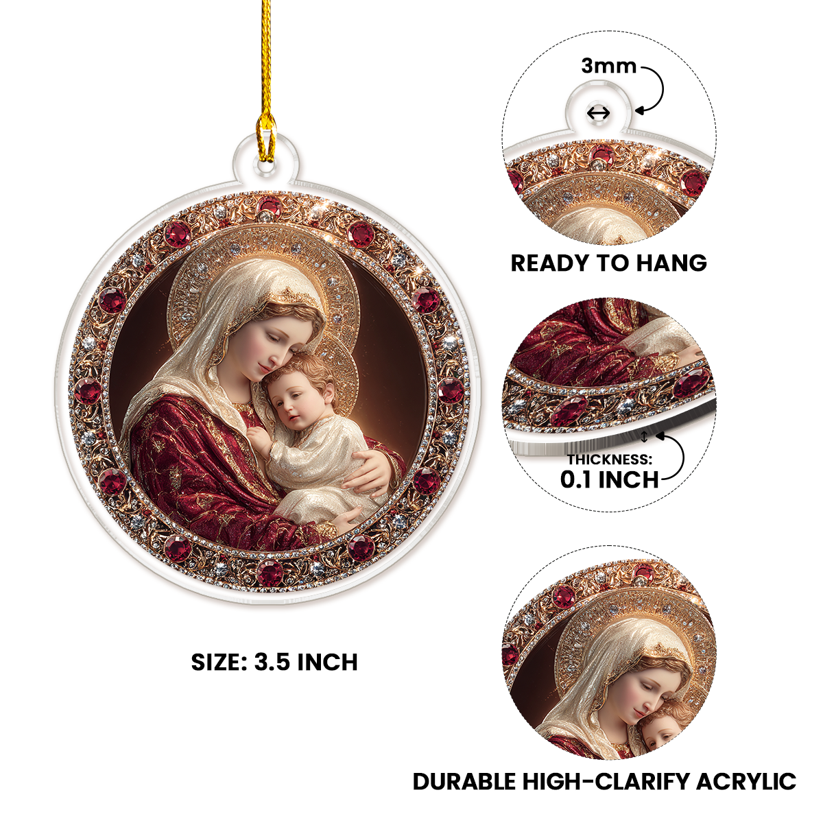 Shineful 2D Acrylic Ornament Sacred Embrace