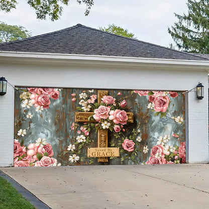 Shineful Garage Door Banner Decoration Saved The Grace