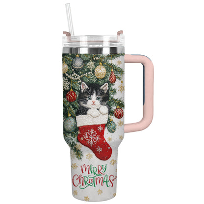 Shineful Tumbler Christmas Stocking Kitten