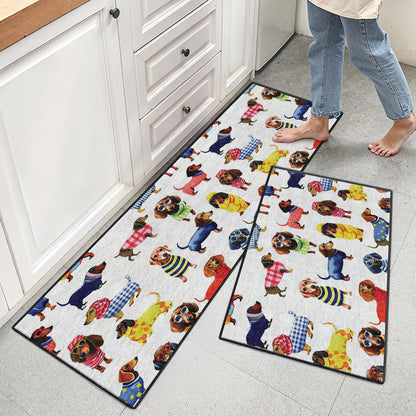Shineful Ultra-Thin Non Skid Floor Mat, Kitchen Rugs Dachshund Amazing Stylish