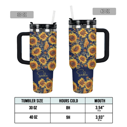 Shineful Tumbler Sunflower Personalized Gorgeous Flower