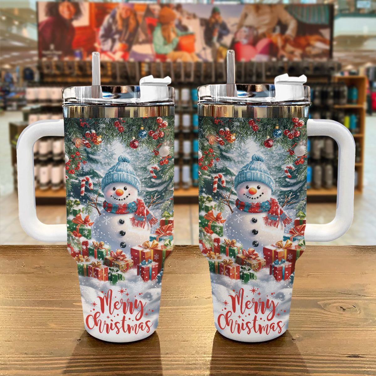 Shineful Tumbler Merry Christmas Snowman Insulated
