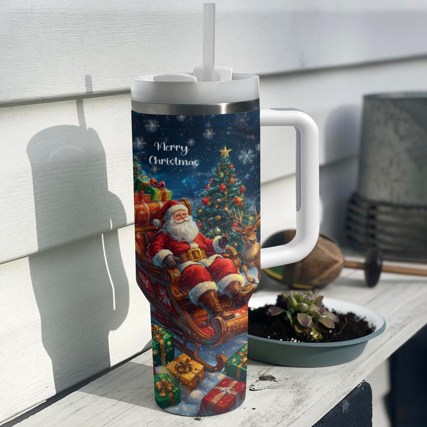 Shineful Tumbler Christmas Santa's Sleigh