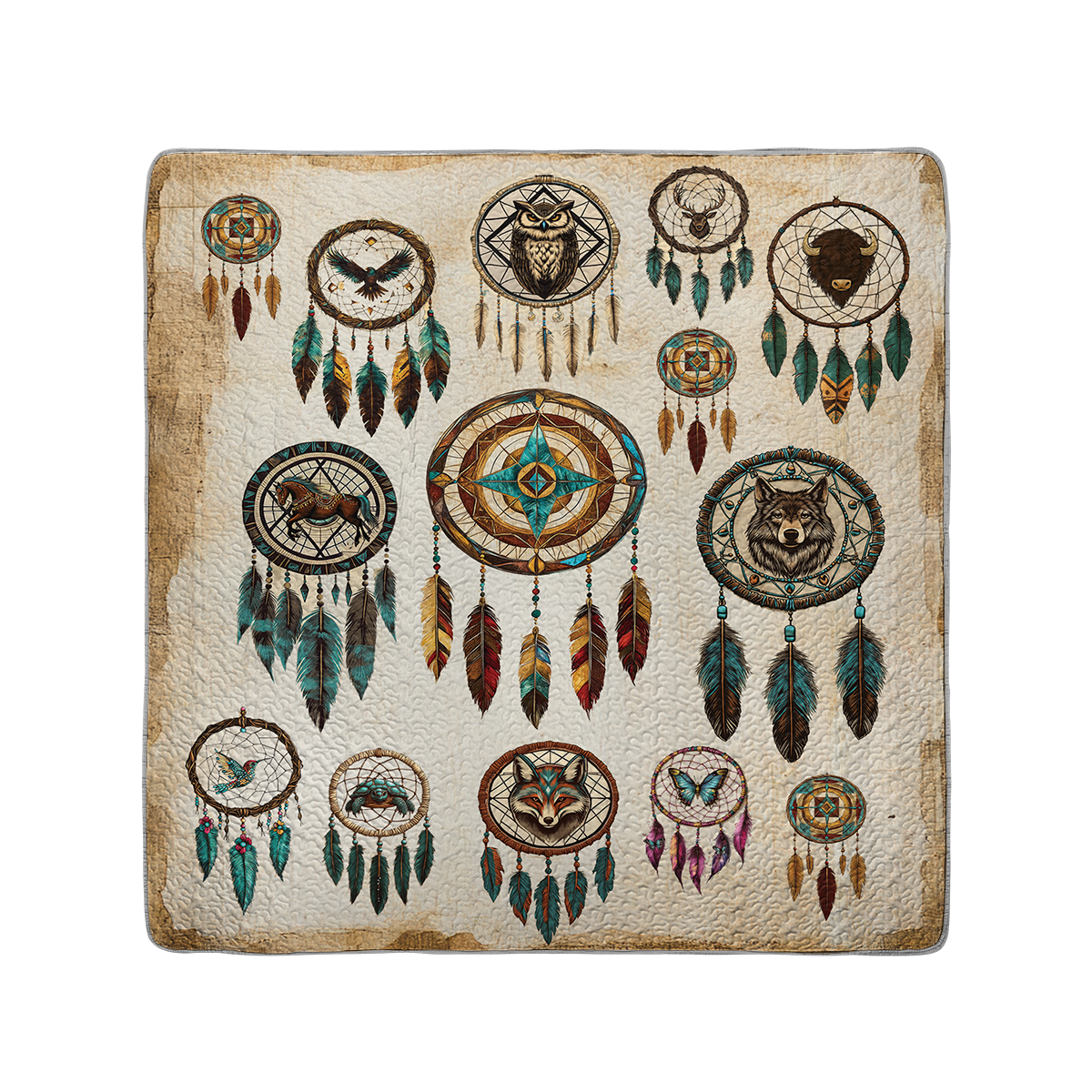 Shineful All Season Quilt 3-Piece Set Spirit Guide Dreamcatcher