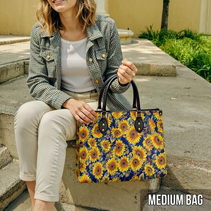 Shineful Leather Bag Sunflower Gorgeous Flower