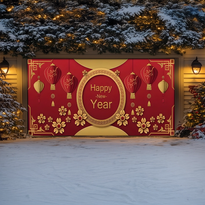Shineful Garage Door Banner Decoration Elegant Lunar New Year