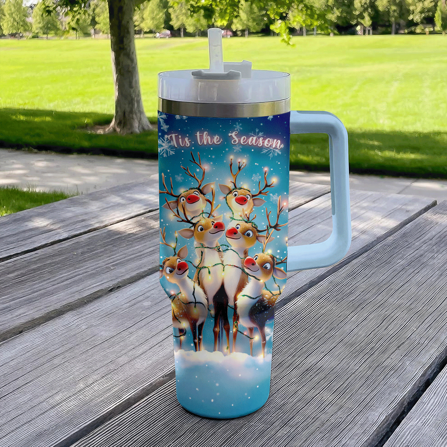 Shineful Tumbler Christmas Reindeer Cheer