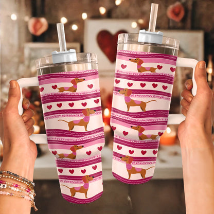 Shineful Tumbler Dachshund Love You Paw-ever