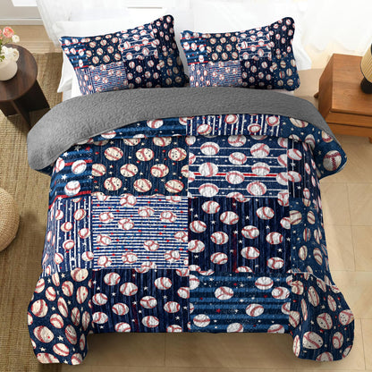 Shineful All Season Quilt 3-Piece Set Classic Catch Comforter