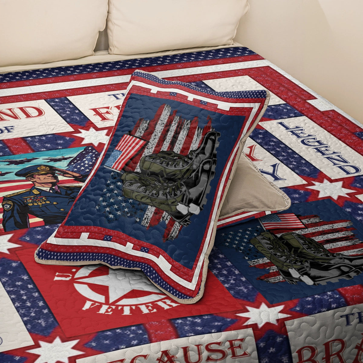 Shineful All Season Quilt 3-Piece Set - Veteran Home Of The Brave