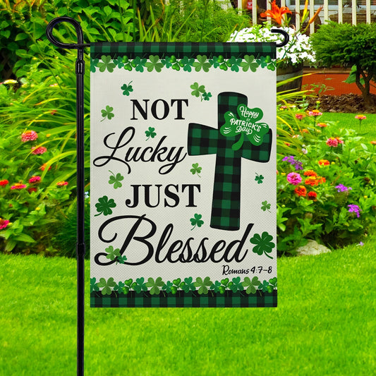 Shineful Gargen Flag 12" x 18" - St. Patrick’s Day Blessing Cross