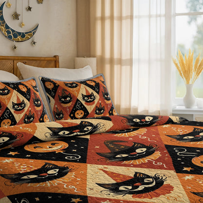 Shineful All Season Quilt 3-Piece Set Cat Whisker and Wands