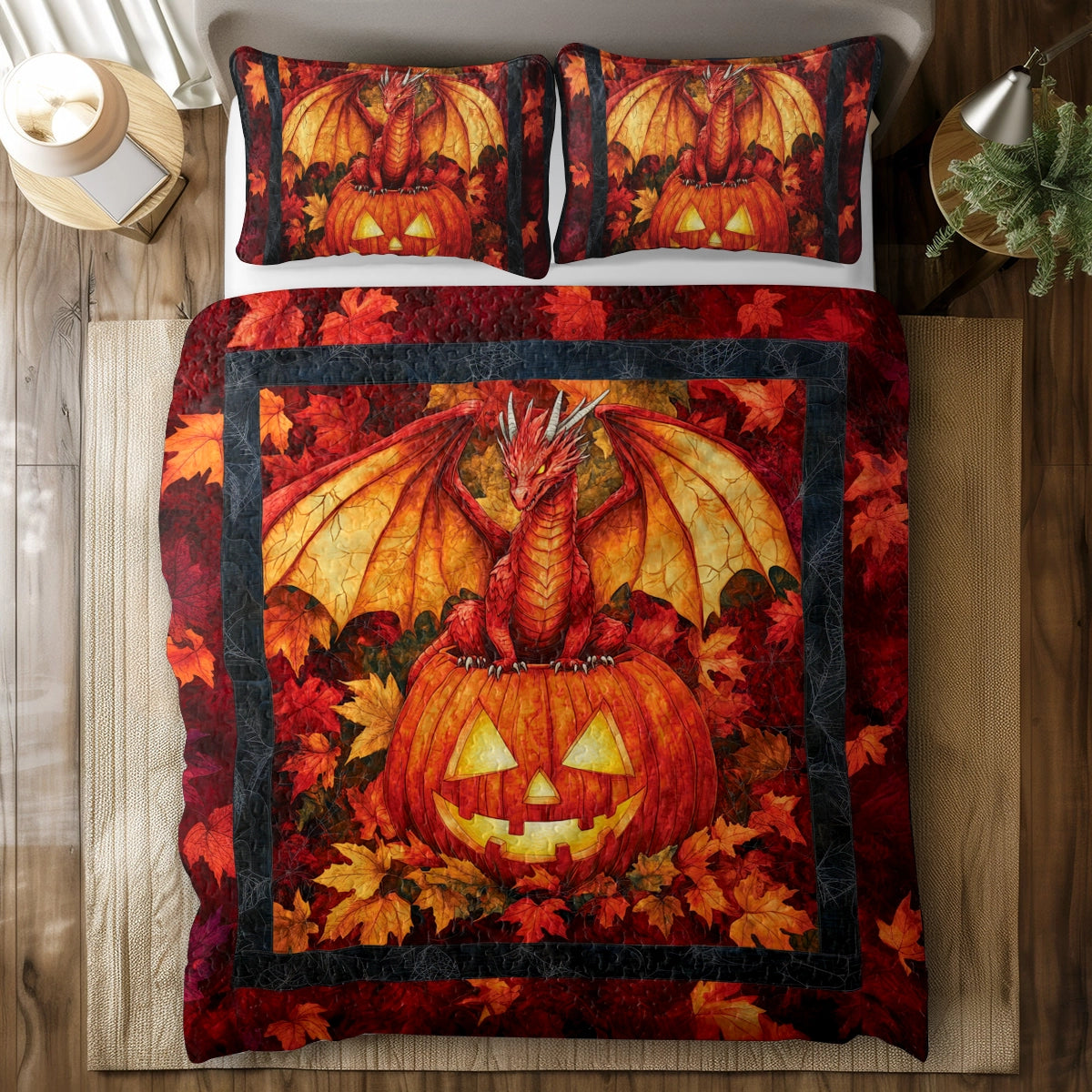 Shineful All Season Quilt 3-Piece Set Autumn Guardian