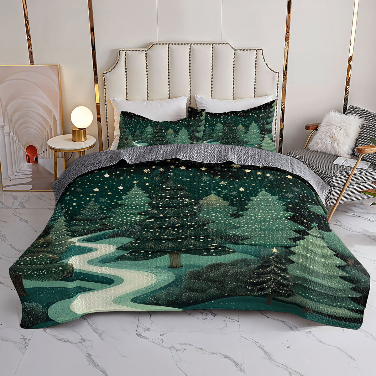 Shineful All Season Quilt 3-Piece Serene Winter