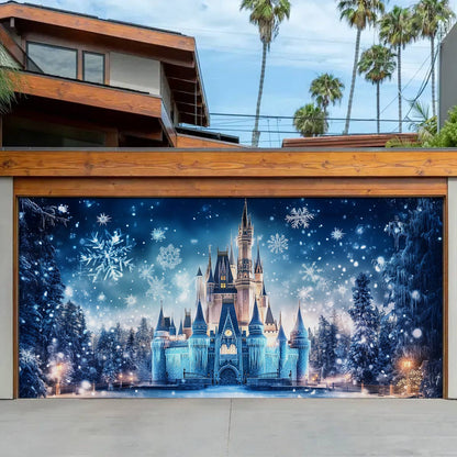 Shineful Garage Door Banner Decoration - Frozen Ice Palace