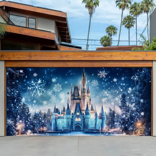 Shineful Garage Door Banner Decoration - Frozen Ice Palace