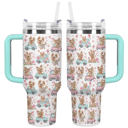 Shineful Tumbler Yorkie Love Ride