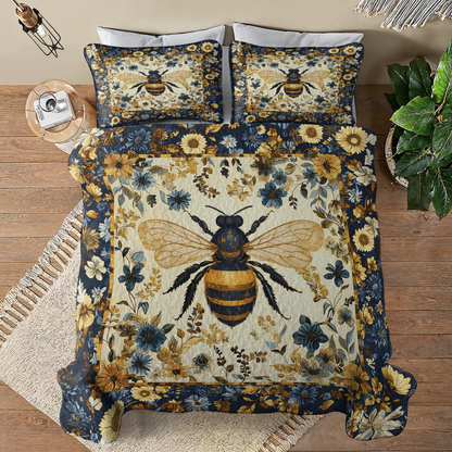 Shineful All Season Quilt 3-Piece Set Royal Bee Garden