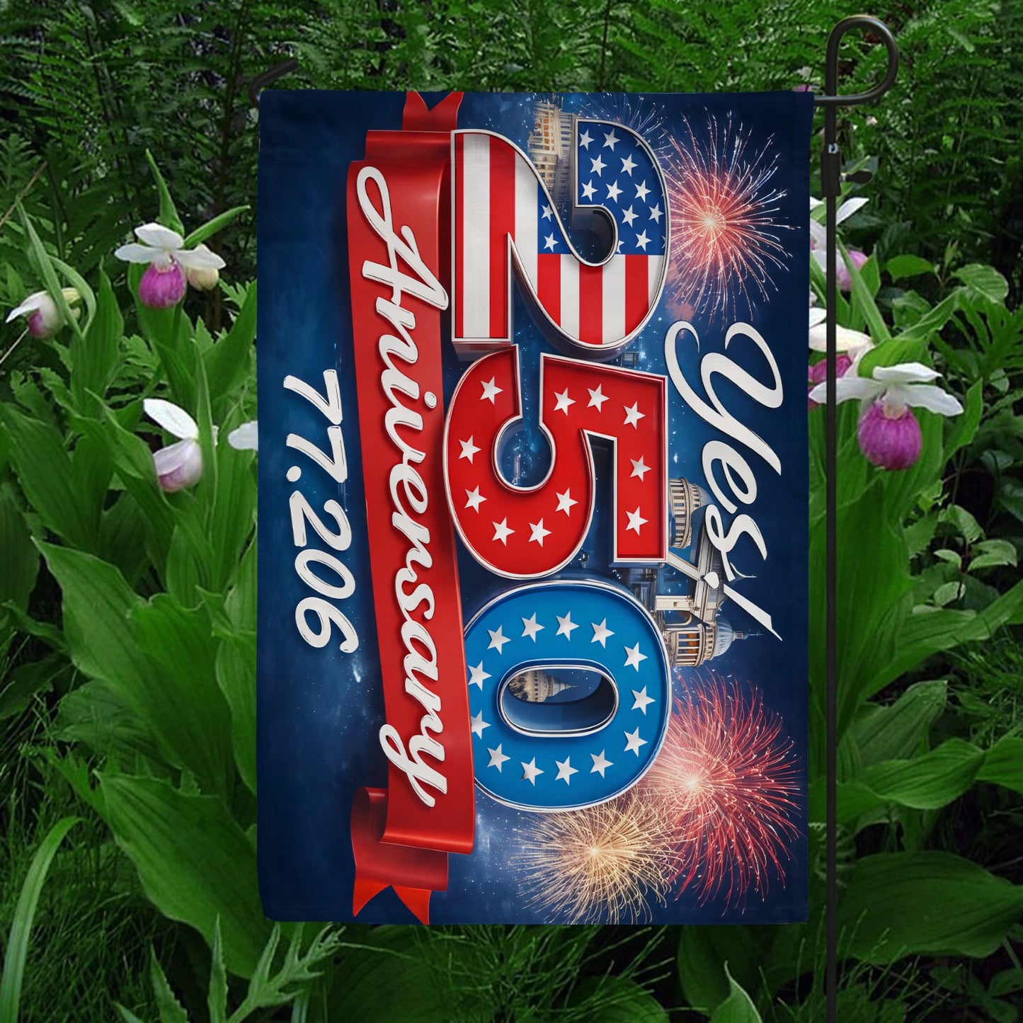 Shineful Gargen Flag 12" x 18" - Yes to the American Story