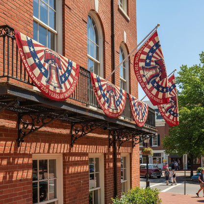 Shineful Decorative Fan Flag Liberty Bell – 250 Years of Independence