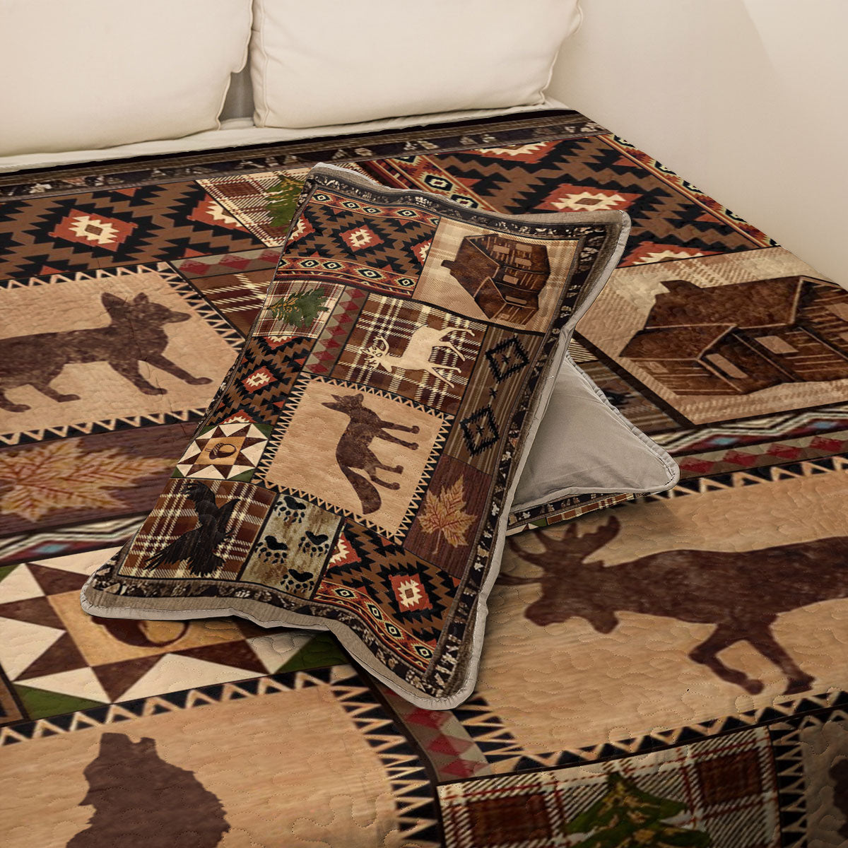Shineful All Season Quilt 3-Piece Set Wild Forest Adventure