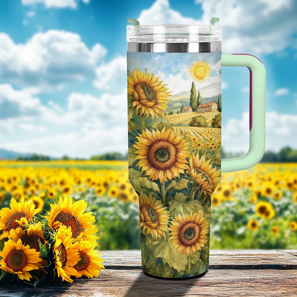 Shineful Tumbler Sunflower Countryside Charm