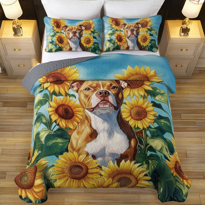 Shineful All Season Quilt 3-Piece Set Sunny Pup