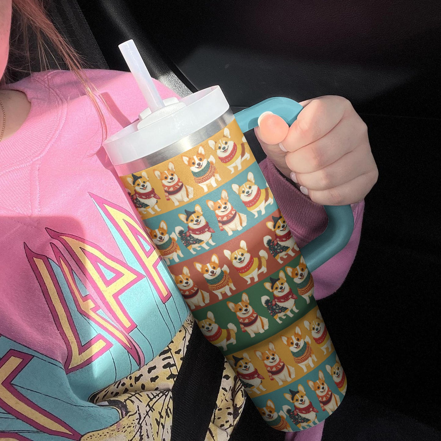 Shineful Tumbler Royal Corgis Christmas