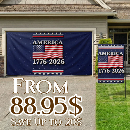 Shineful Bundle Garage and Garden Flag - America Years of Legacy