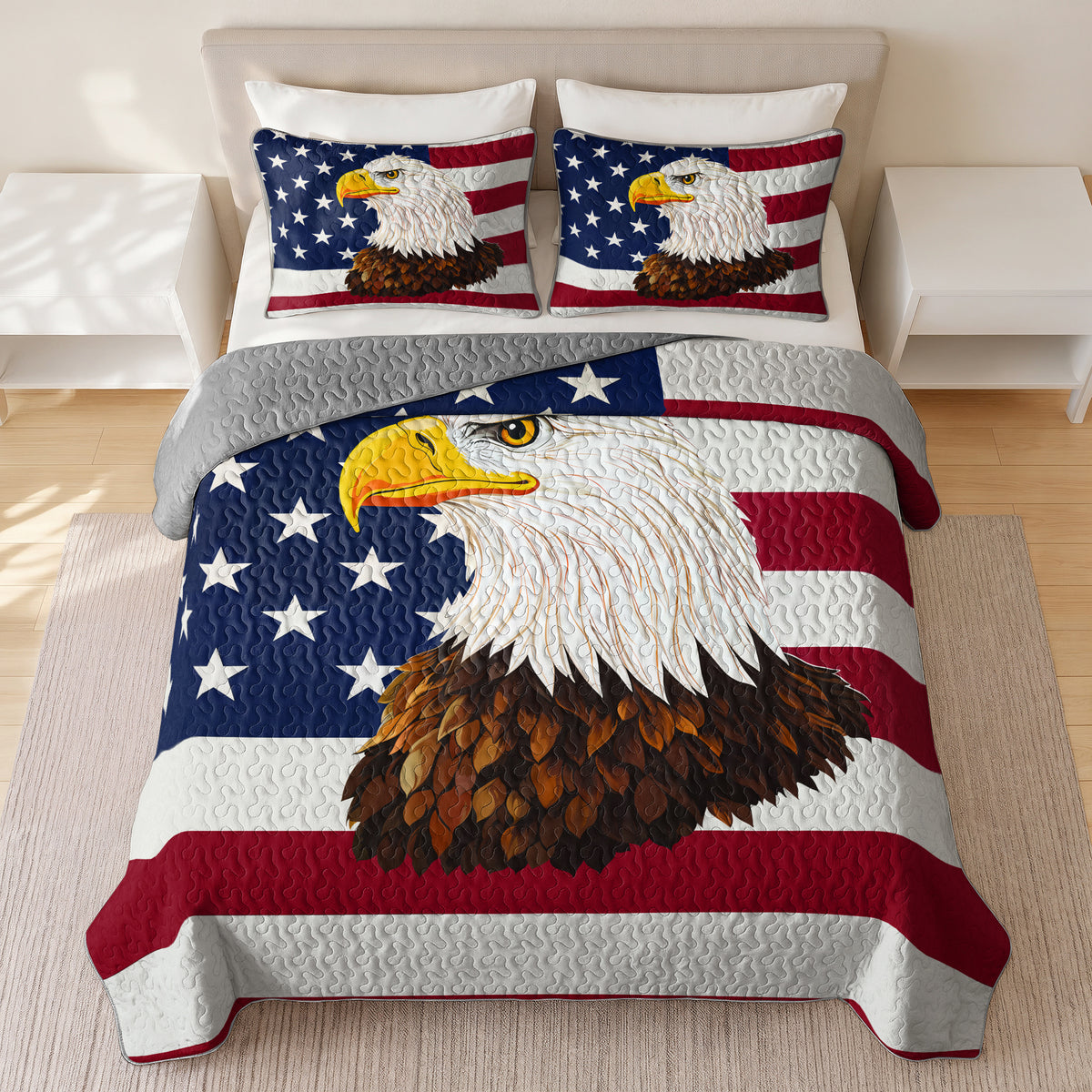 Shineful Quilt 3-Piece Set American Eagle