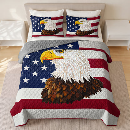 Shineful Quilt 3-Piece Set American Eagle