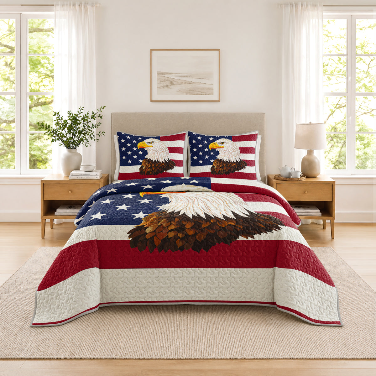 Shineful Quilt 3-Piece Set American Eagle