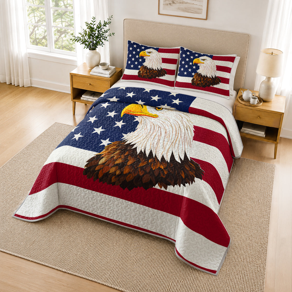 Shineful Quilt 3-Piece Set American Eagle