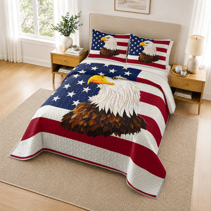 Shineful Quilt 3-Piece Set American Eagle