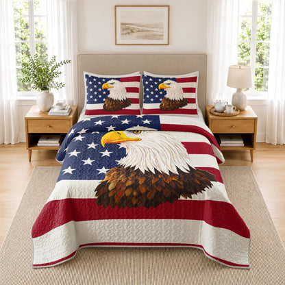 Shineful Quilt 3-Piece Set American Eagle