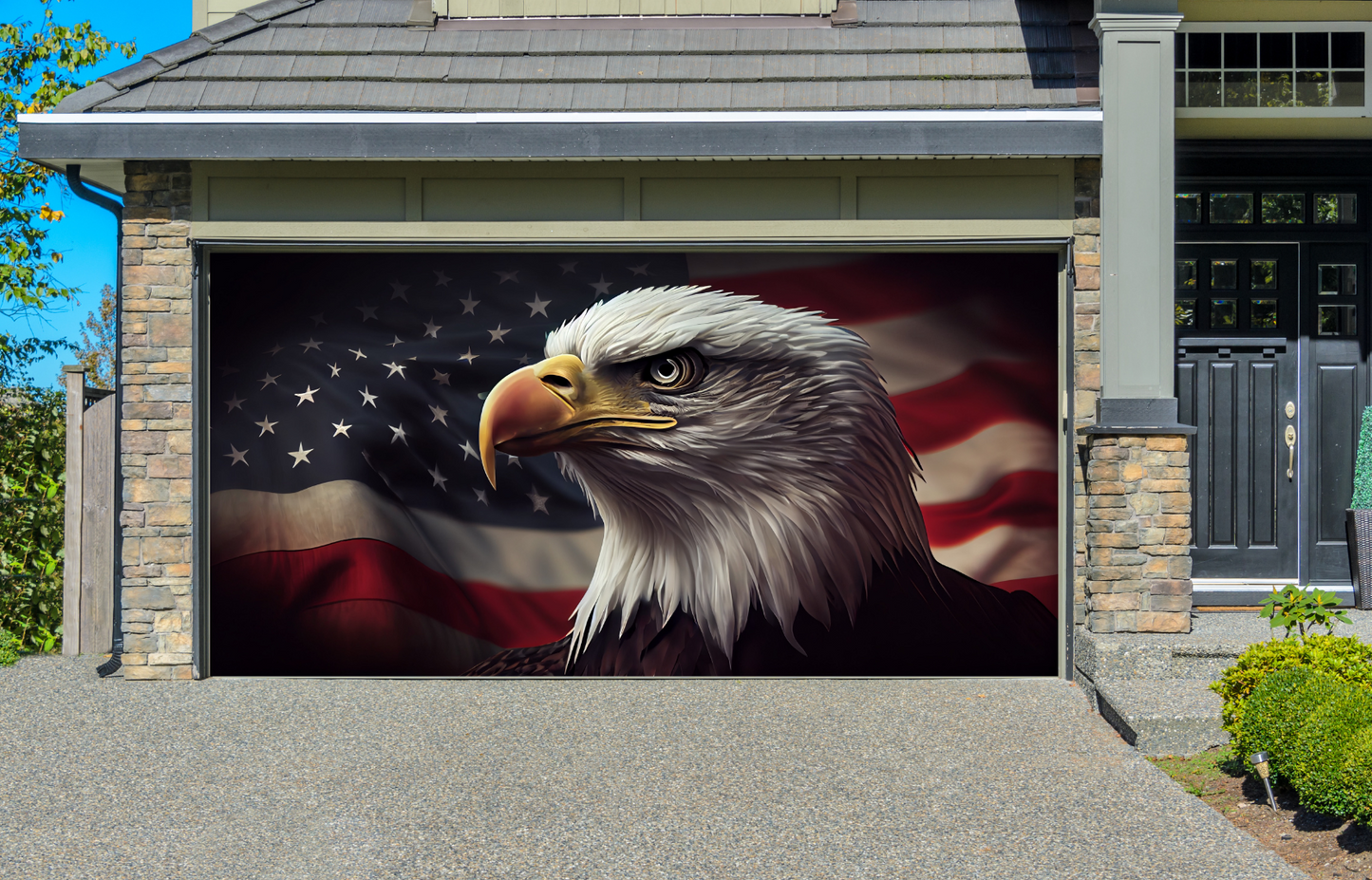 Shineful Garage Door Banner Decoration American Eagle
